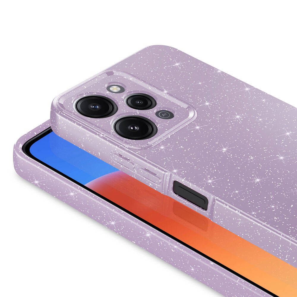 Xiaomi Redmi 12 Uyumlu Kılıf Kamera Korumalı Simli Lüks Zore Koton Kapak - 5