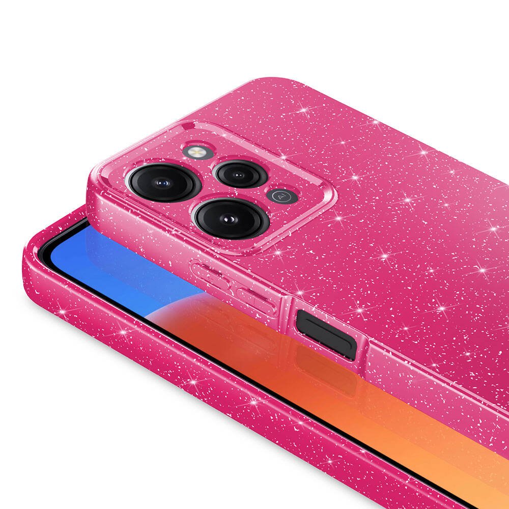 Xiaomi Redmi 12 Uyumlu Kılıf Kamera Korumalı Simli Lüks Zore Koton Kapak - 6