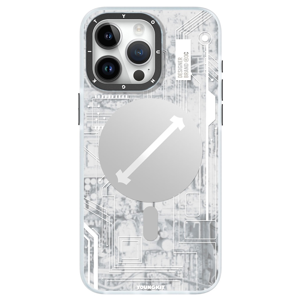 Apple iPhone 15 Pro Uyumlu Kılıf Magsafe Şarj Özellikli YoungKit Technology Serisi Kapak - 1