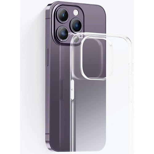 Apple iPhone 14 Pro Max Uyumlu Kılıf Airbagli Şeffaf Darbe Emici Silikon Tasarımlı Recci Clarity Serisi Kapak