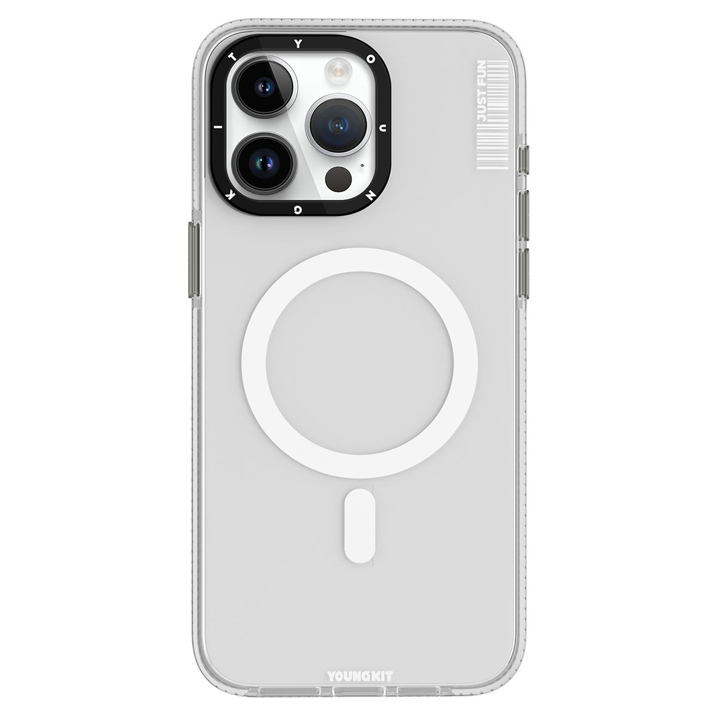 Apple iPhone 15 Pro Uyumlu Kılıf Magsafe Şarj Özellikli YoungKit Crystal Color Serisi Kapak - 1