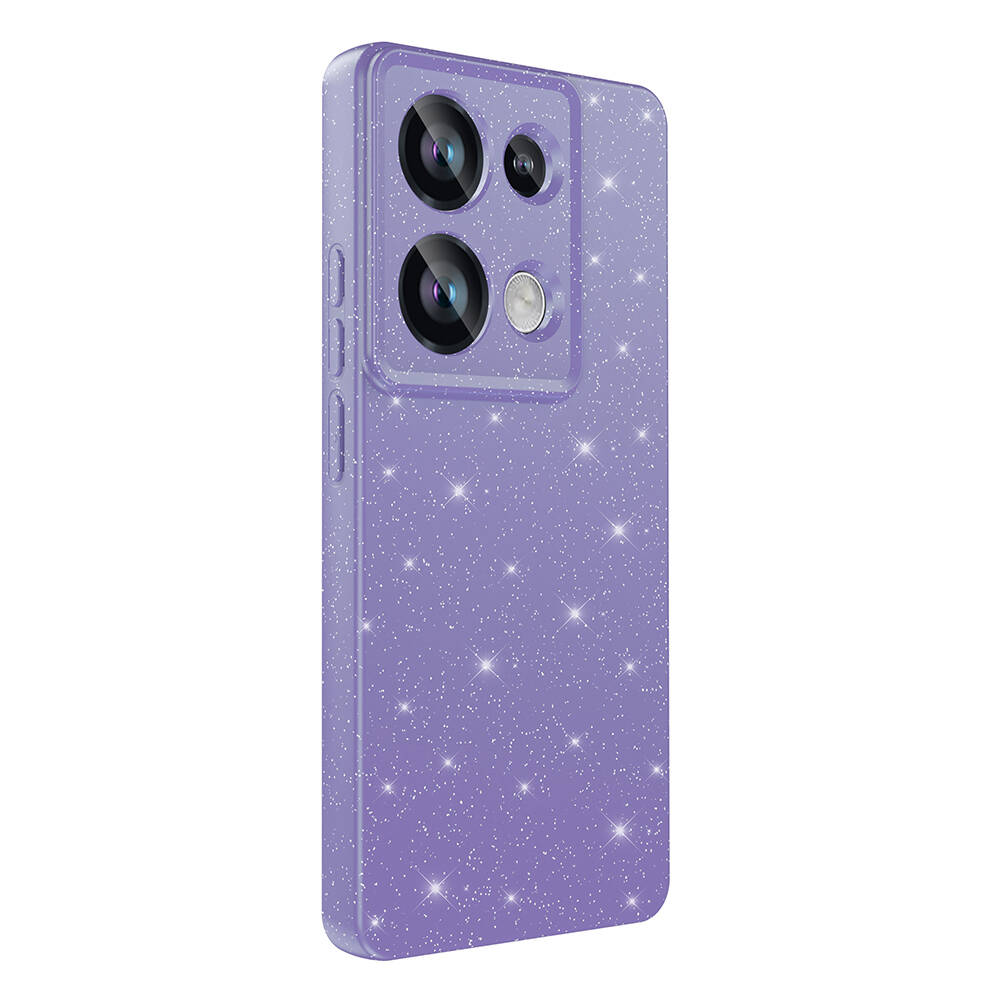 Xiaomi Redmi Note 13 Pro 4G Uyumlu Kılıf Kamera Korumalı Simli Lüks Zore Koton Kapak - 4