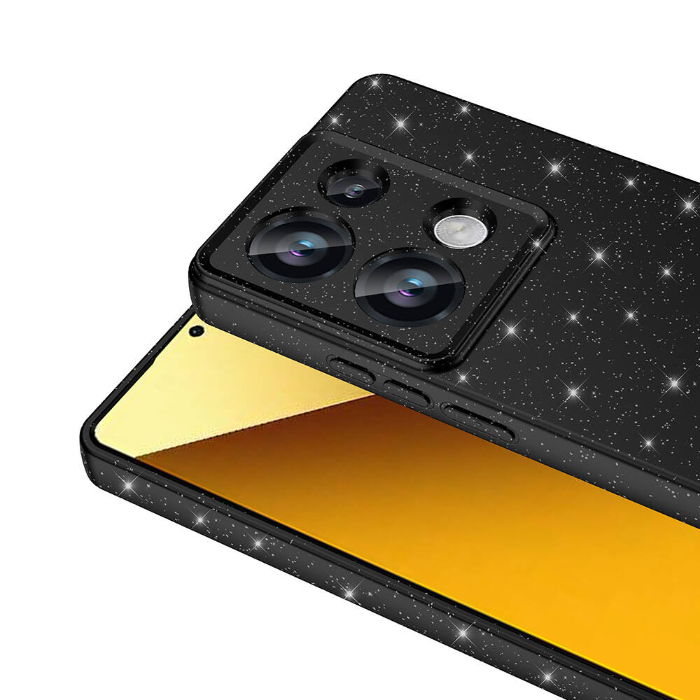 Xiaomi Redmi Note 13 Pro 4G Uyumlu Kılıf Kamera Korumalı Simli Lüks Zore Koton Kapak - 8