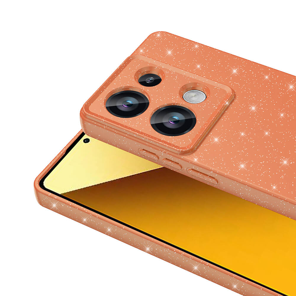 Xiaomi Redmi Note 13 Pro 4G Uyumlu Kılıf Kamera Korumalı Simli Lüks Zore Koton Kapak - 9