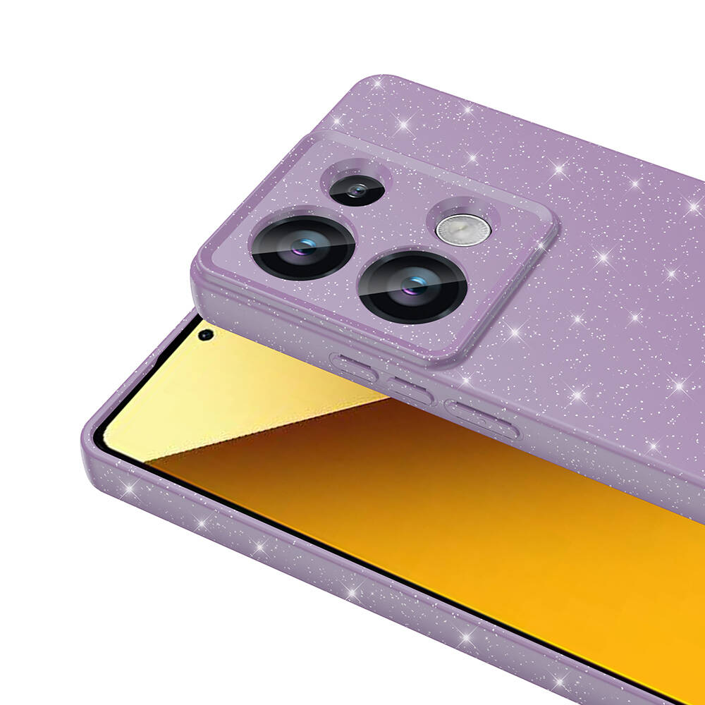 Xiaomi Redmi Note 13 Pro 4G Uyumlu Kılıf Kamera Korumalı Simli Lüks Zore Koton Kapak - 12