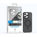 Apple iPhone 15 Pro Uyumlu Kılıf Magsafe Şarj Özellikli Saydam Arka Yüzey Recci Crystal Color Serisi Kapak