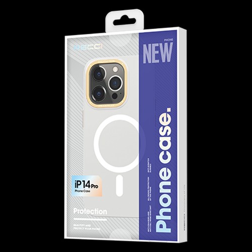 Apple iPhone 14 Pro Max Uyumlu Kılıf Magsafe Şarj Özellikli Metal Kamera Çerçeveli Recci Glaze Serisi Kapak