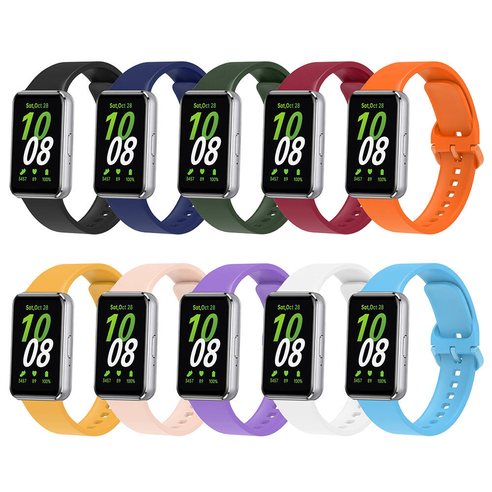 Samsung Galaxy Fit 3 Uyumlu Silikon Kordon Zore KRD-110 Strap Kayış - 17