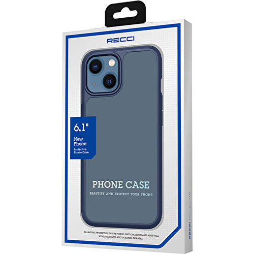 Apple iPhone 13 Uyumlu Kılıf Airbagli TPU Kenar Mat Arka Yüzey Recci Jazz Serisi Kapak