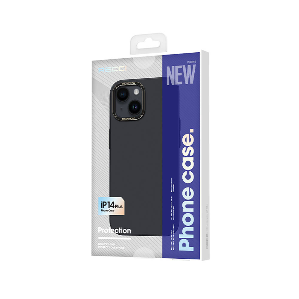 Apple iPhone 14 Uyumlu Kılıf Metal Kamera Çerçeveli Recci Glaze Serisi Kapak - 8