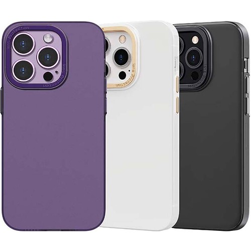 Apple iPhone 14 Plus Uyumlu Kılıf Metal Kamera Çerçeveli Recci Glaze Serisi Kapak