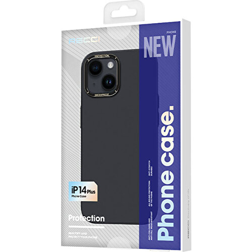 Apple iPhone 14 Plus Uyumlu Kılıf Metal Kamera Çerçeveli Recci Glaze Serisi Kapak