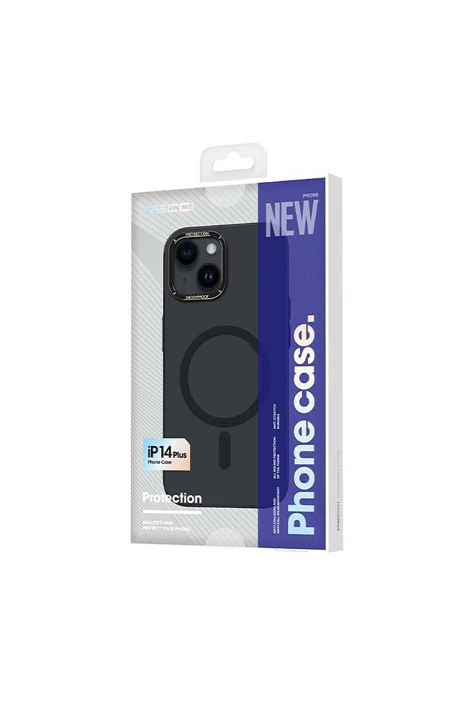 Apple iPhone 14 Plus Uyumlu Kılıf Magsafe Şarj Özellikli Metal Kamera Çerçeveli Recci Glaze Serisi Kapak