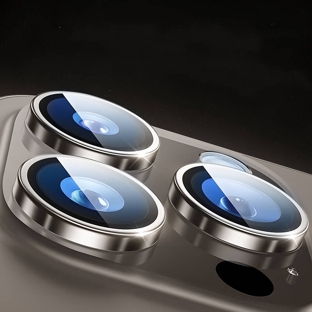Apple iPhone 15 Pro Uyumlu Wiwu LG-003 Lens Guard Çizilmeye Karşı Dayanıklı Safir Kamera Lens Koruyucu - 3