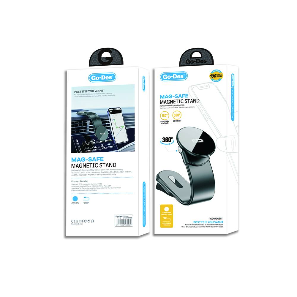 Go Des GD-HD968 Magsafe Şarj Özellikli Çok Açılı Araç Telefon Tutucu - 9