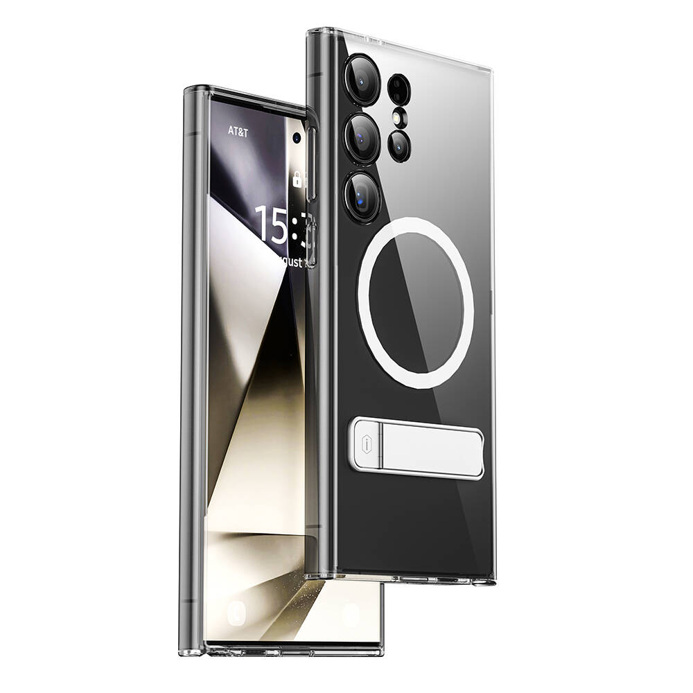 Samsung Galaxy S24 Plus Uyumlu Kılıf Magsafe Şarj Özellikli Kamera Korumalı Standlı Wiwu KCC-025 Aurora Serisi Kapak - 13