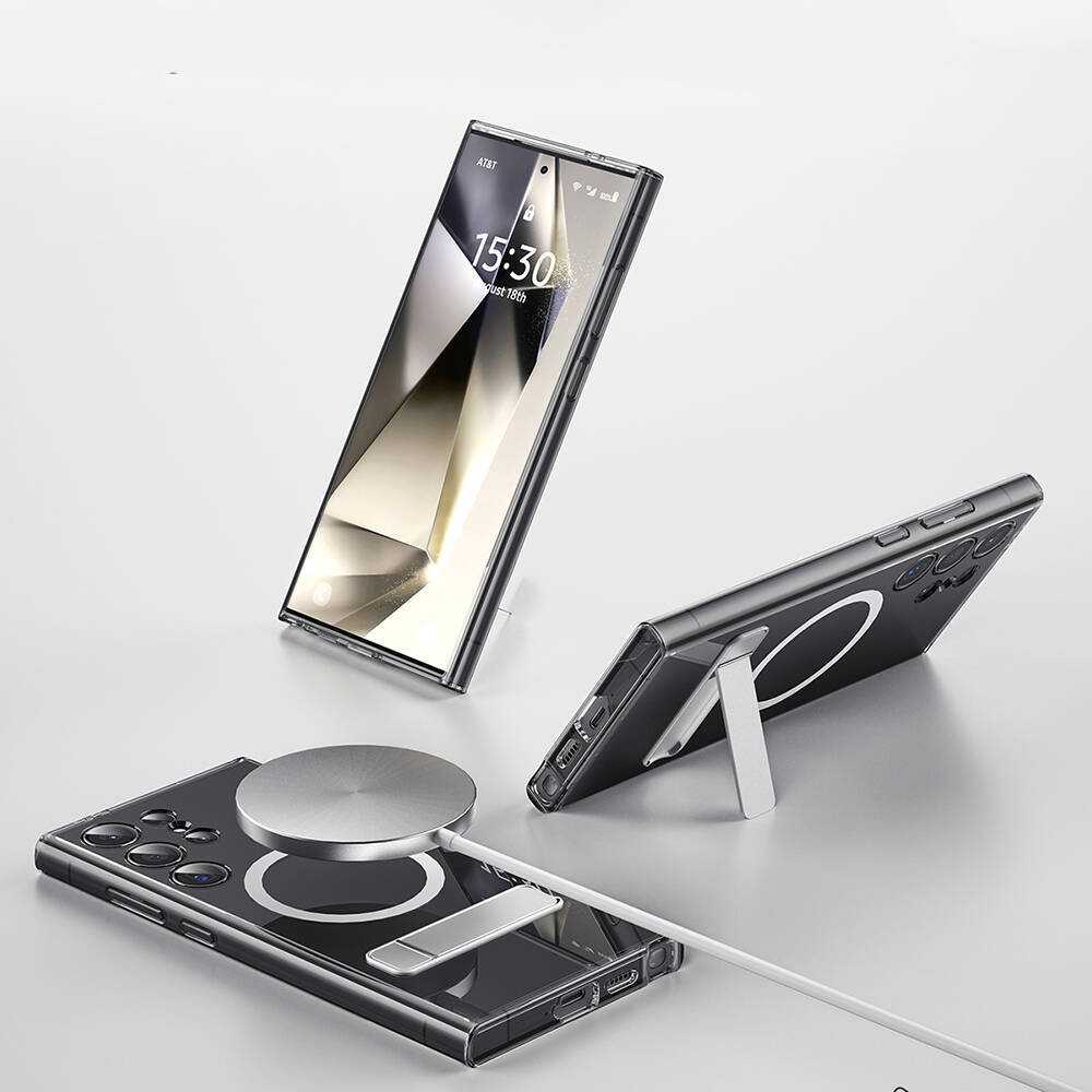 Samsung Galaxy S24 Plus Uyumlu Kılıf Magsafe Şarj Özellikli Kamera Korumalı Standlı Wiwu KCC-025 Aurora Serisi Kapak - 15