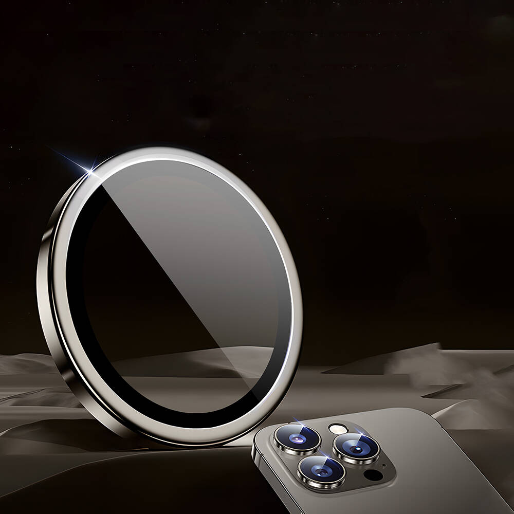 Apple iPhone 15 Pro Max Uyumlu Wiwu LG-003 Lens Guard Çizilmeye Karşı Dayanıklı Safir Kamera Lens Koruyucu - 3