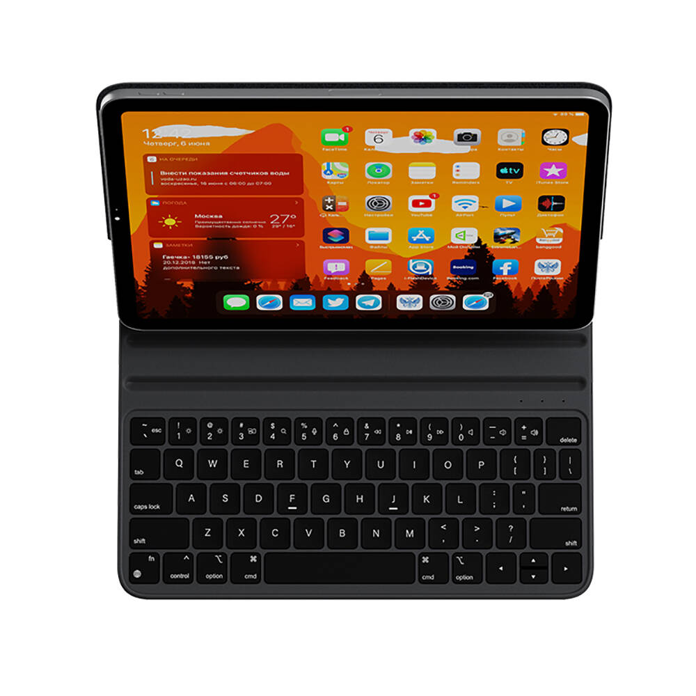 Apple iPad Pro 10.9 2020 (4.Nesil) Wiwu F16 Klavyeli Standlı Magnetik Kılıf - 3