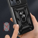 Infinix Hot 12 Uyumlui Kılıf Magnetik Standlı Kamera Korumalı Zore Sürgülü Vega Kapak - 1