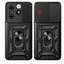 Tecno Spark 20 Uyumlu Kılıf Magnetik Standlı Kamera Korumalı Zore Sürgülü Vega Kapak - 6