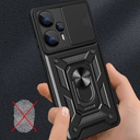 Xiaomi Poco F5 Uyumlu Kılıf Magnetik Standlı Kamera Korumalı Zore Sürgülü Vega Kapak - 3