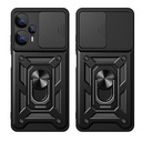 Xiaomi Poco F5 Uyumlu Kılıf Magnetik Standlı Kamera Korumalı Zore Sürgülü Vega Kapak - 5