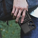 Xiaomi Poco F5 Uyumlu Kılıf Magnetik Standlı Kamera Korumalı Zore Sürgülü Vega Kapak - 7