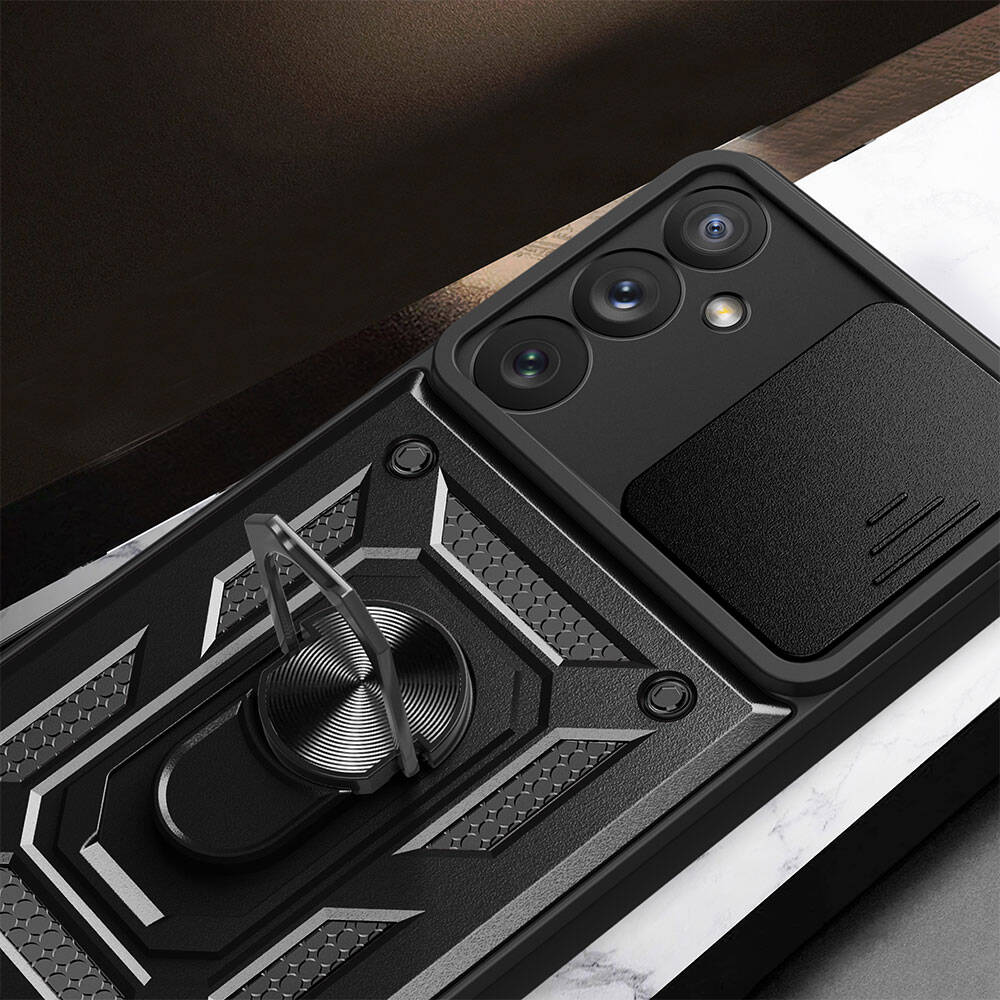 Samsung Galaxy A54 Uyumlu Kılıf Magnetik Standlı Kamera Korumalı Zore Sürgülü Vega Kapak - 6