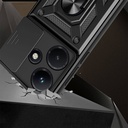 Infinix Hot 30 Uyumlui Kılıf Magnetik Standlı Kamera Korumalı Zore Sürgülü Vega Kapak - 1