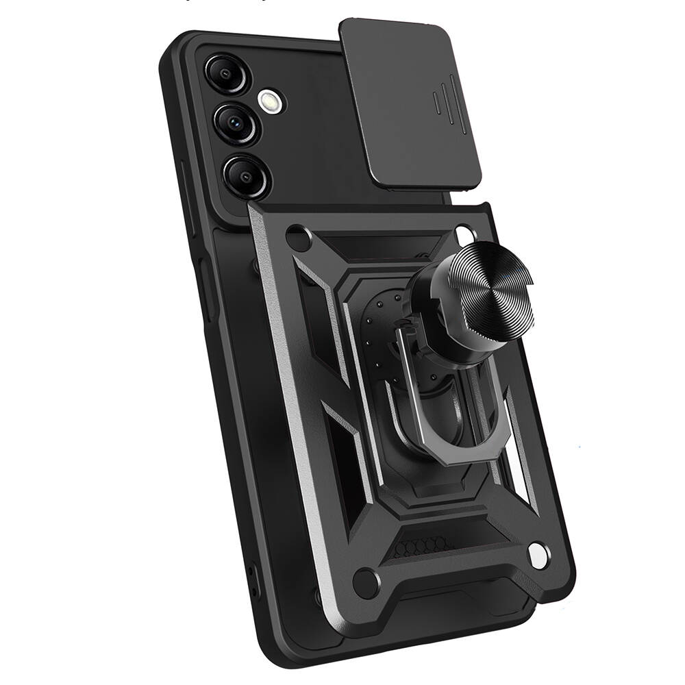 Samsung Galaxy A14 Uyumlu Kılıf Magnetik Standlı Kamera Korumalı Zore Sürgülü Vega Kapak - 7