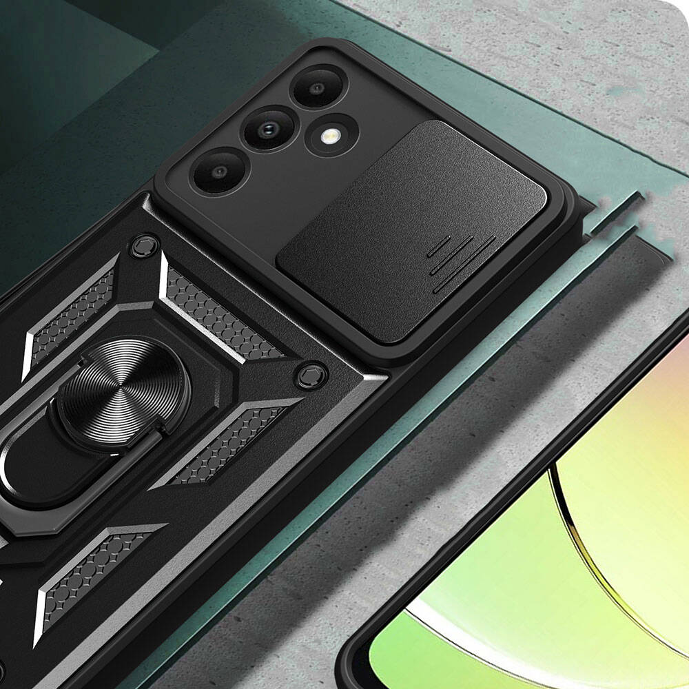 Samsung Galaxy A15 Uyumlu Kılıf Magnetik Standlı Kamera Korumalı Zore Sürgülü Vega Kapak - 4