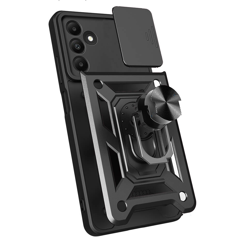 Samsung Galaxy A15 Uyumlu Kılıf Magnetik Standlı Kamera Korumalı Zore Sürgülü Vega Kapak - 8