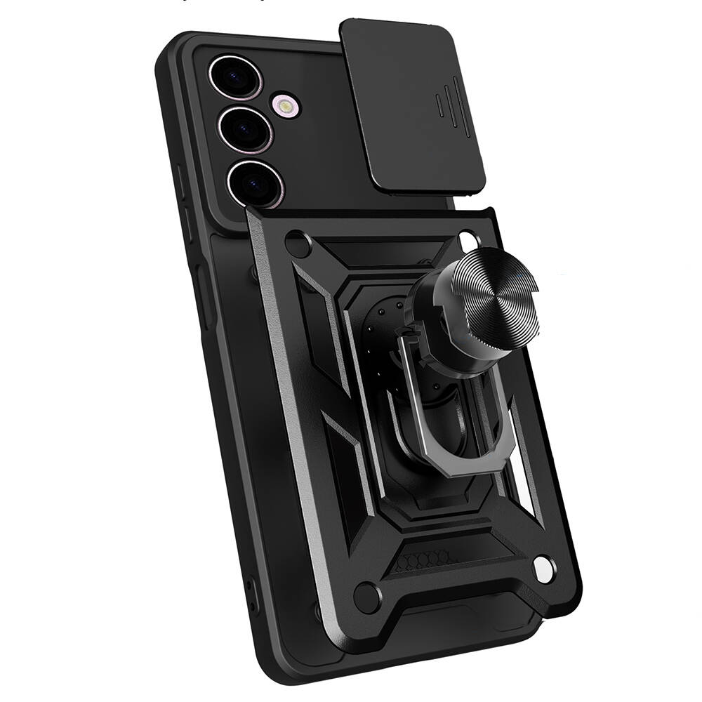 Samsung Galaxy A24 Uyumlu Kılıf Magnetik Standlı Kamera Korumalı Zore Sürgülü Vega Kapak - 7