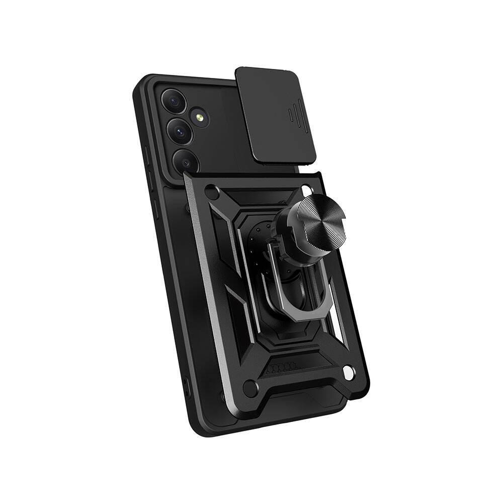 Samsung Galaxy A35 Uyumlu Kılıf Magnetik Standlı Kamera Korumalı Zore Sürgülü Vega Kapak - 7