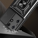 Tecno Spark 10 Pro Uyumlu Kılıf Magnetik Standlı Kamera Korumalı Zore Sürgülü Vega Kapak - 1