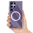 Samsung Galaxy S24 Ultra Uyumlu Kılıf Magsafe Şarj Özellikli Sararma Önleyici Youngkit Crystal Grid Kapak - 5