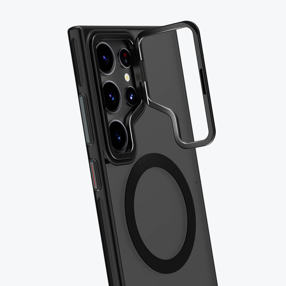 Samsung Galaxy S24 Ultra Uyumlu Kılıf Magsafe Şarj Özellikli Sararma Önleyici Youngkit Crystal Grid Kapak - 9