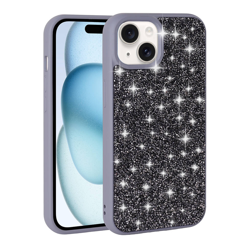 Apple iPhone 15 Plus Uyumlu Kılıf Parlak Taşlı Tasarım Zore Pırlanta Kapak - 2