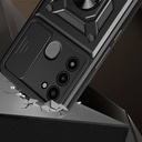 Tecno Spark 8C Uyumlu Kılıf Magnetik Standlı Kamera Korumalı Zore Sürgülü Vega Kapak - 9