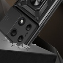 Xiaomi Poco M6 Pro 4G Kılıf Magnetik Standlı Kamera Korumalı Zore Sürgülü Vega Kapak - 1