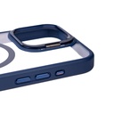 Apple iPhone 15 Pro Max Uyumlu Kılıf Magsafe Wireless Şarj Özellikli Standlı Zore Magsafe Klon Lensli Kapak - 3