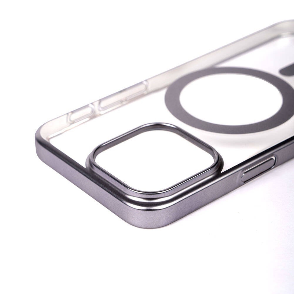 Apple iPhone 15 Pro Uyumlu Kılıf Wireless Şarj Özellikli Sert PC Zore Mat Riksos Magsafe Kapak - 3