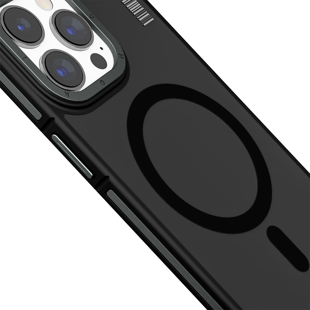 Apple iPhone 15 Uyumlu Kılıf Magsafe Şarj Özellikli Youngkit Rock Sand Serisi Kapak - 4