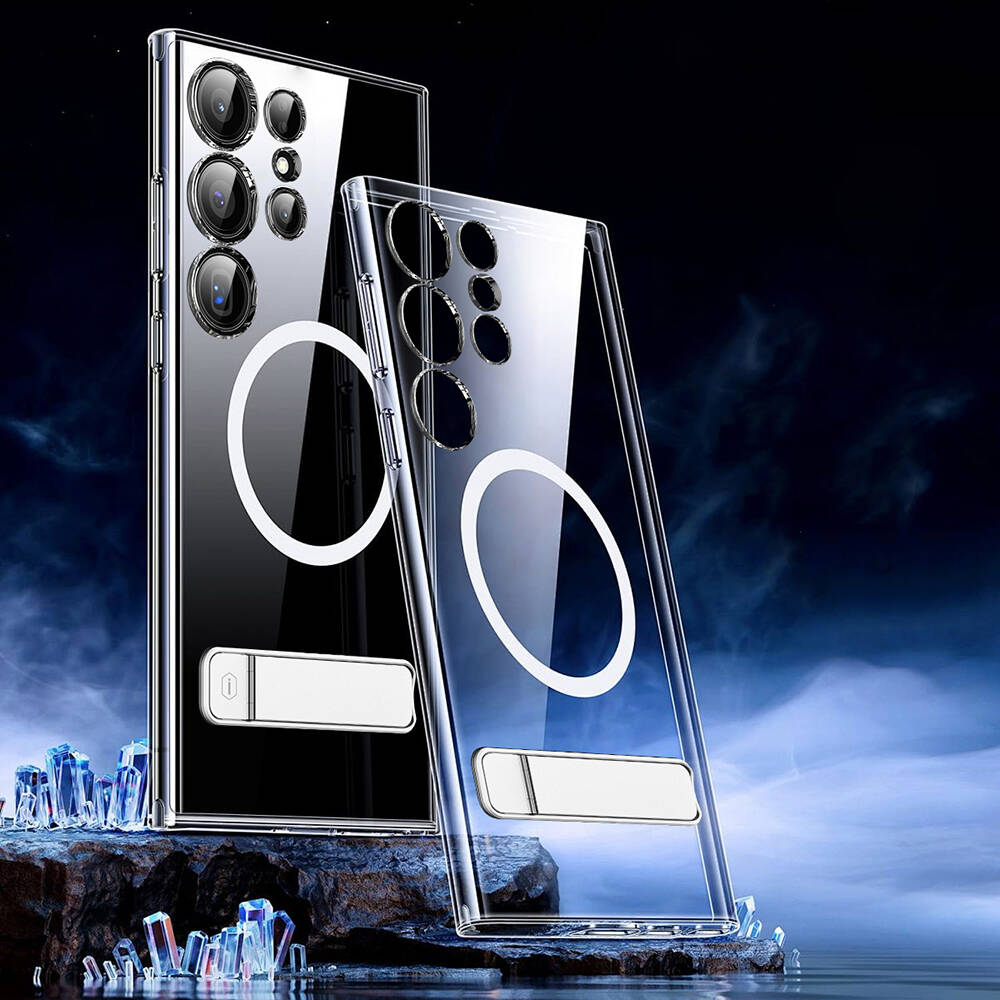 Samsung Galaxy S24 Ultra Uyumlu Kılıf Magsafe Şarj Özellikli Kamera Korumalı Standlı Wiwu KCC-025 Aurora Serisi Kapak - 9