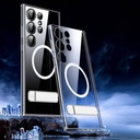 Samsung Galaxy S24 Ultra Uyumlu Kılıf Magsafe Şarj Özellikli Kamera Korumalı Standlı Wiwu KCC-025 Aurora Serisi Kapak - 9