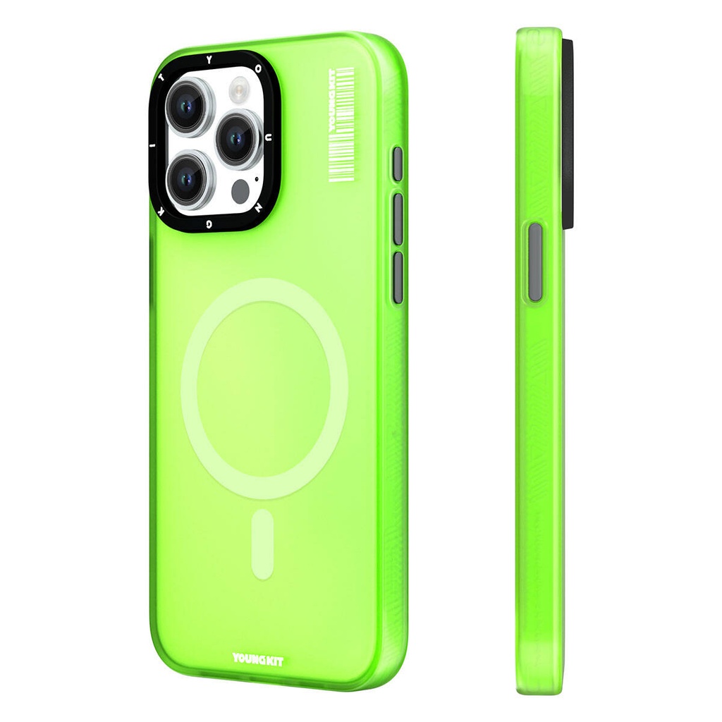 Apple iPhone 15 Pro Uyumlu Kılıf Magsafe Şarj Özellikli Youngkit Hidden Sand Serisi Kapak - 5