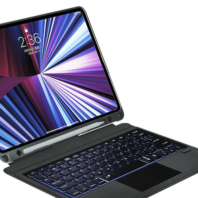 Apple iPad Air 11 2024 Wiwu Mag Touch Klavyeli Standlı Kılıf - 2