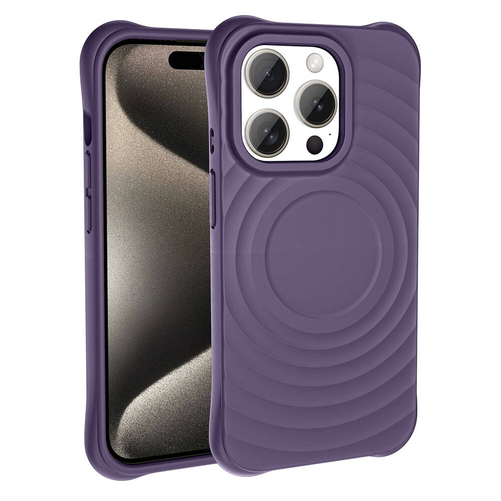 Apple iPhone 15 Pro Uyumlu Magsafe Şarj Özellikli Airbagli Mat Görünümlü Zore Hepi Kapak - 1