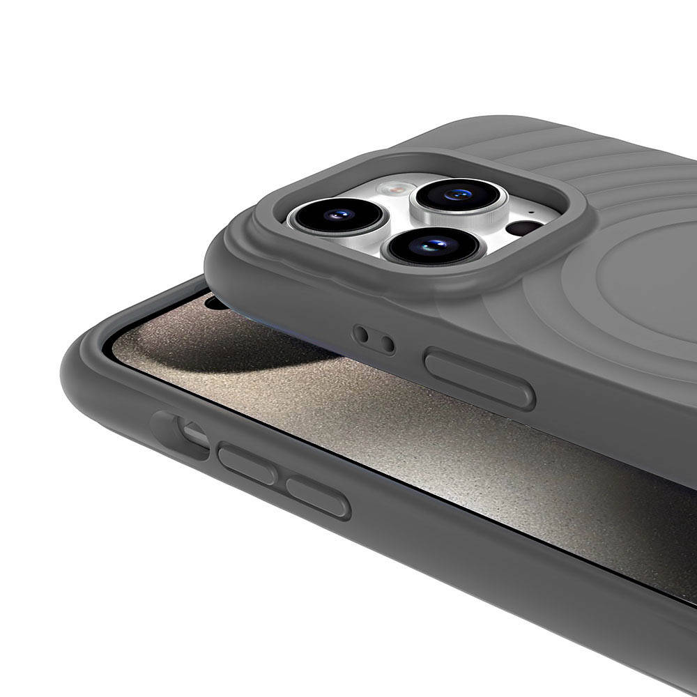 Apple iPhone 15 Pro Uyumlu Magsafe Şarj Özellikli Airbagli Mat Görünümlü Zore Hepi Kapak - 15